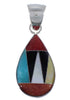 Genuine Sterling Silver Multicolor Southwest Pendant FX31589